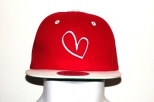 Show Love Red and White Snap Back Cap