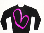 Show Love Black and Hot Pink Sweatshirt