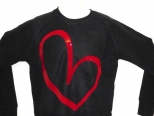 Show Love Black and Dark Red Sweatshirt