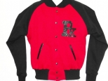 Patrick Kevin Red and Black Varsity Jacket