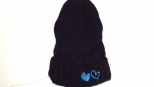 Show Love Black and Blue Heart Wooly Hat