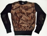 Patrick Kevin Leopard Style Flat Fur Sweatshirt