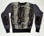 Patrick Kevin Zebra Style Flat fur Sweatshirt