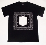 Patrick Kevin Black Bandanna Style T-shirt