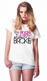 Cocoabella White Single Vs Broke T-shirt